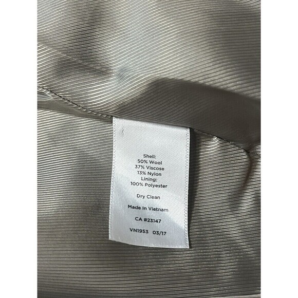 Talbots Women's Sz 18 XL Tan Wool Blend Jackiet Blazer Office Career Elegant A3 - Picture 5 of 11